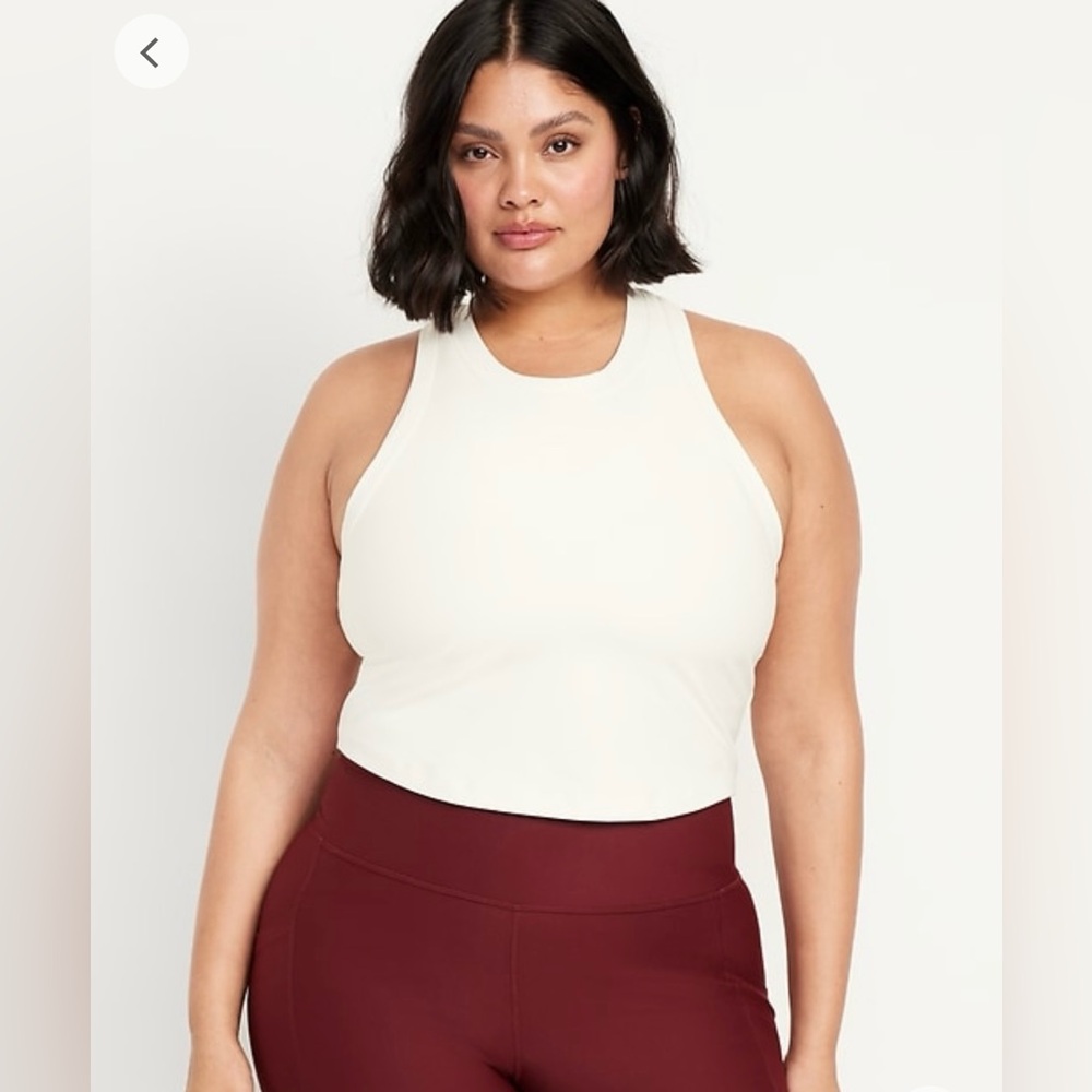 NWT Old Navy PowerSoft Racerback white athletic tank top